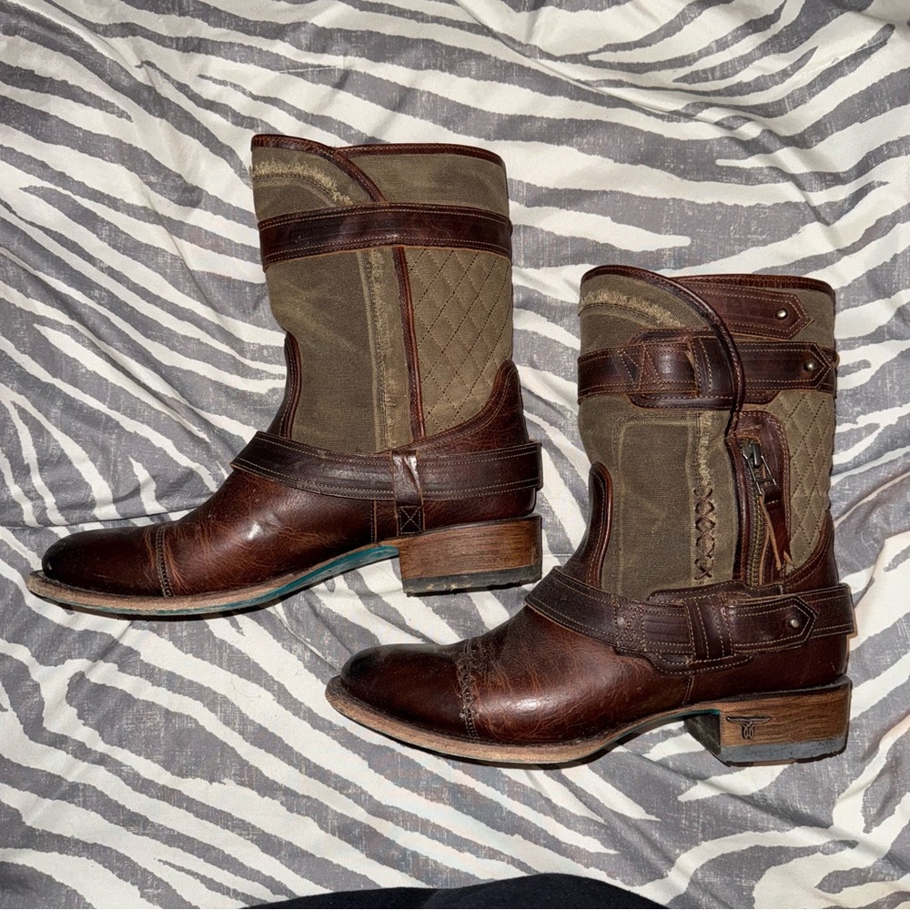 Stylish Brown and Tan Ankle Boots